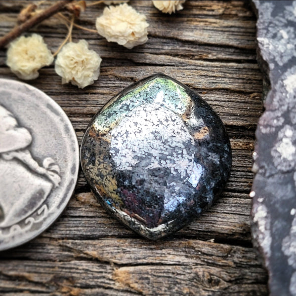 Native Silver Wide Marquise Cabochon