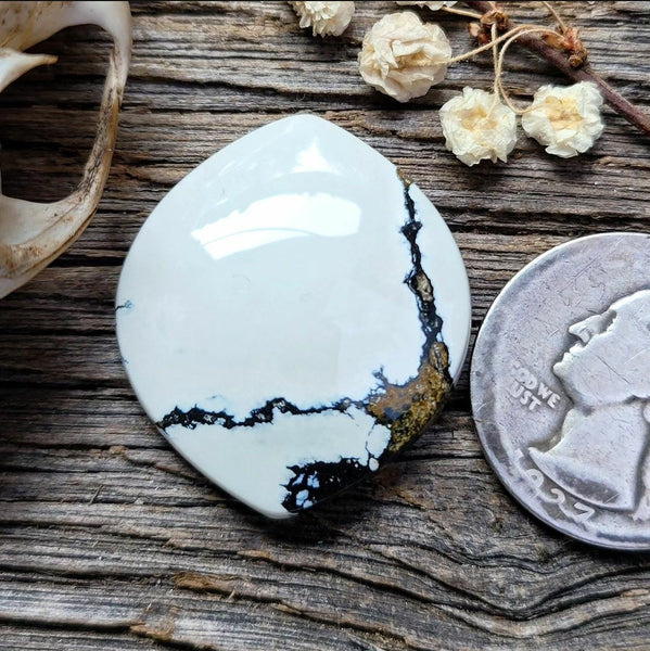 Ivory Creek Variscite Wide Marquise Cabochon