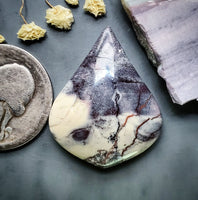 Sci Fi Porcelain Jasper Drop Cabochon
