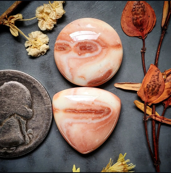 Windy Mountain Trillion Round Set Cabochon