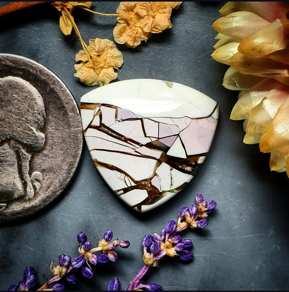 Lilac Mookaite Trillion Cabochon