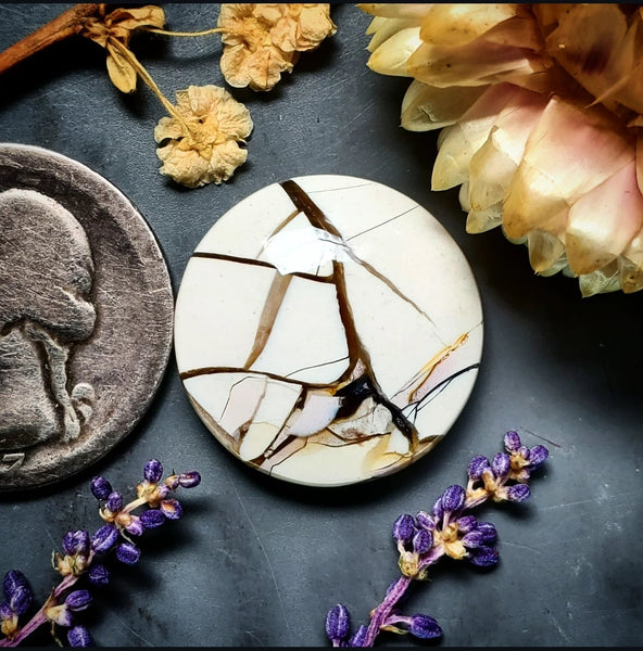 Lilac Mookaite Round Cabochon