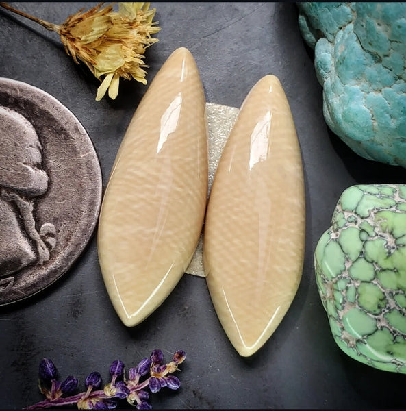 Alaskan WMT Drop Earring Pair Cabochon