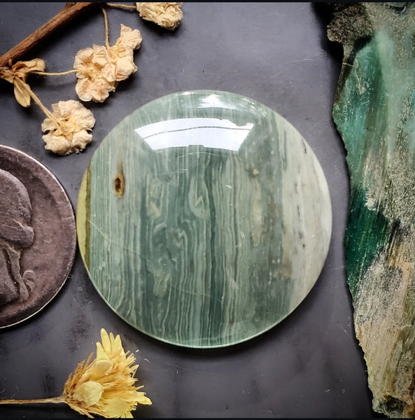 Gary Green Large Round Cabochon