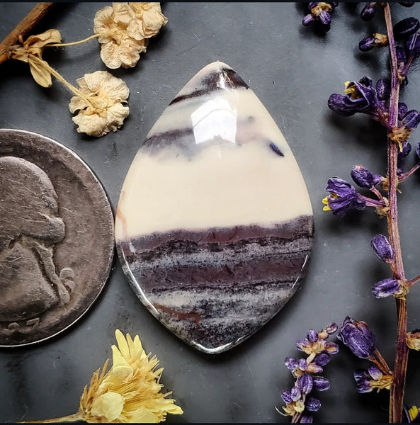 Sci-Fi Porcelain Jasper Petal Cabochon