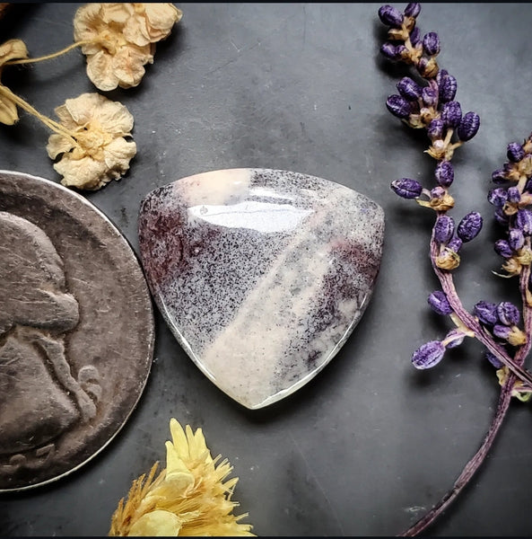 Sci-Fi Porcelain Jasper Trillion Cabochon