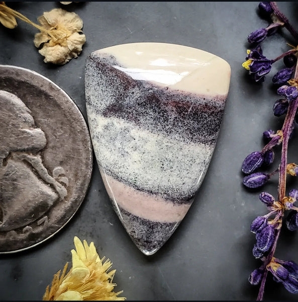 Sci-Fi Porcelain Jasper Drop Cabochon