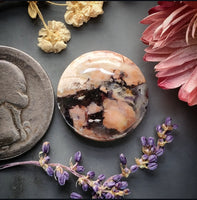 Brecciated Pink Tiffany Stone Round Cabochon
