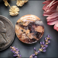 Brecciated Pink Tiffany Stone Round Cabochon