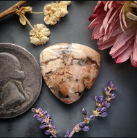 Brecciated Pink Tiffany Stone Trillion Cabochon