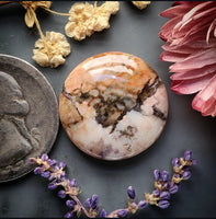 Brecciated Pink Tiffany Stone Round Cabochon