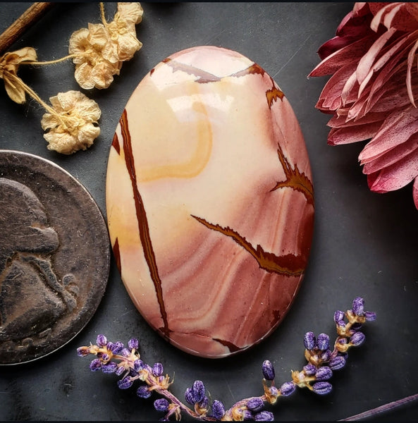 Red Falcon Jasper Oval Cabochon