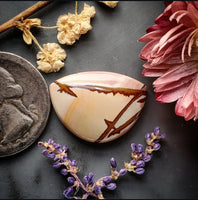 Red Falcon Jasper Half Moon Cabochon