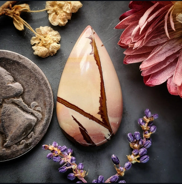 Red Falcon Jasper Drop Cabochon