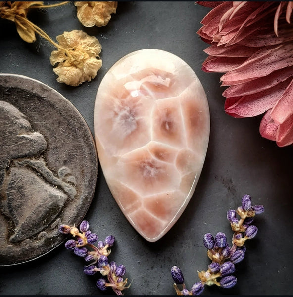 Natrolite Drop Cabochon