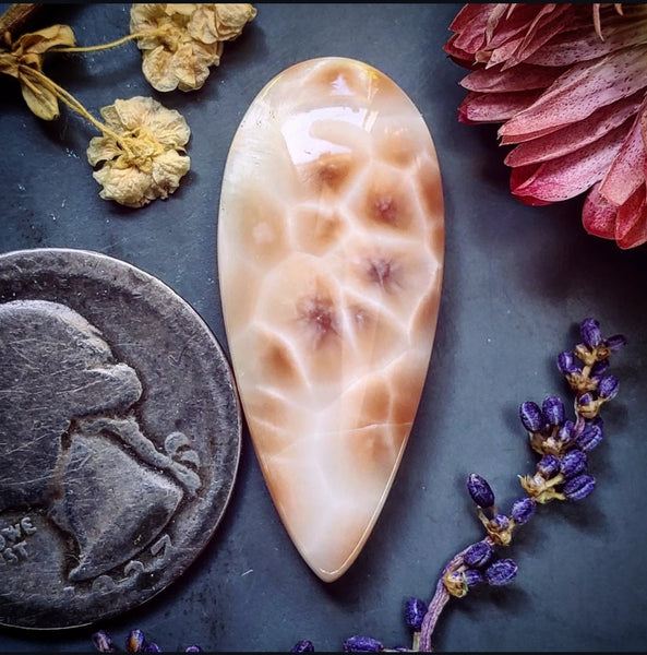 Natrolite Drop Cabochon