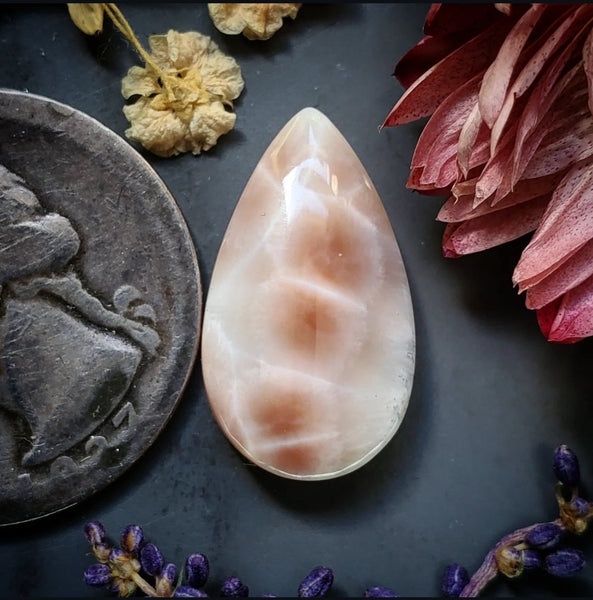 Natrolite Drop Cabochon