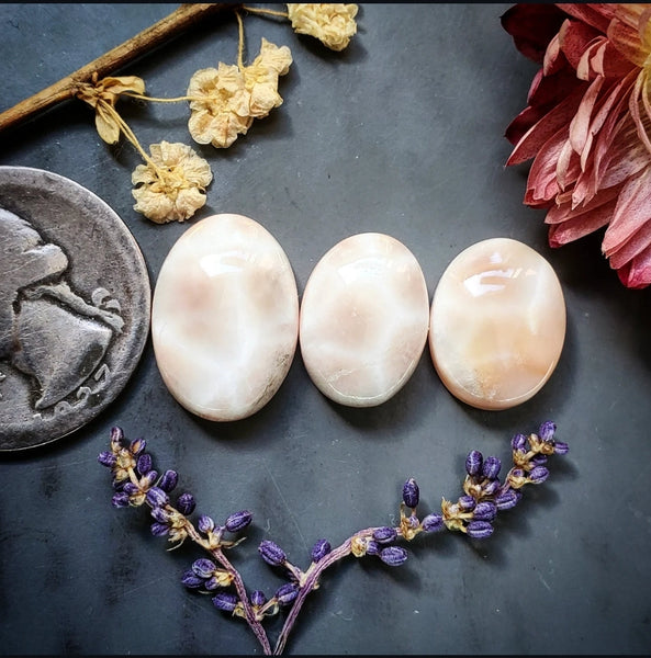 Natrolite Oval Set Cabochon