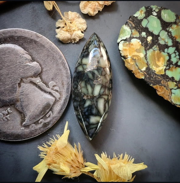Silverpeak Variscite Marquise Cabochon