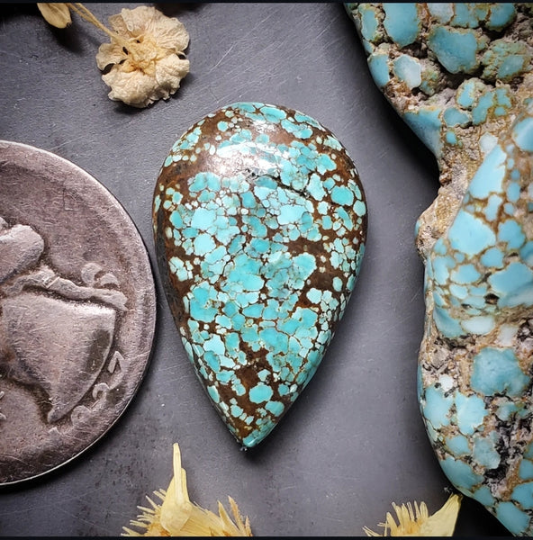 #8 Turquoise Drop Cabochon