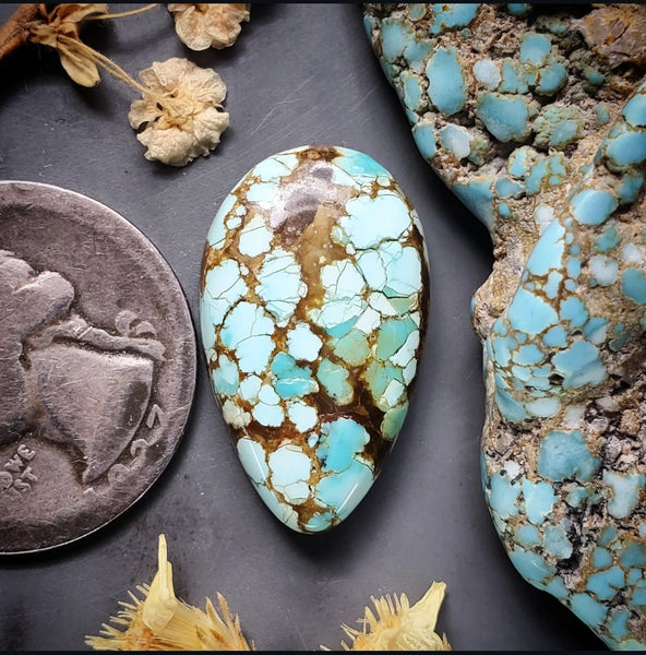 #8 Turquoise Drop Cabochon