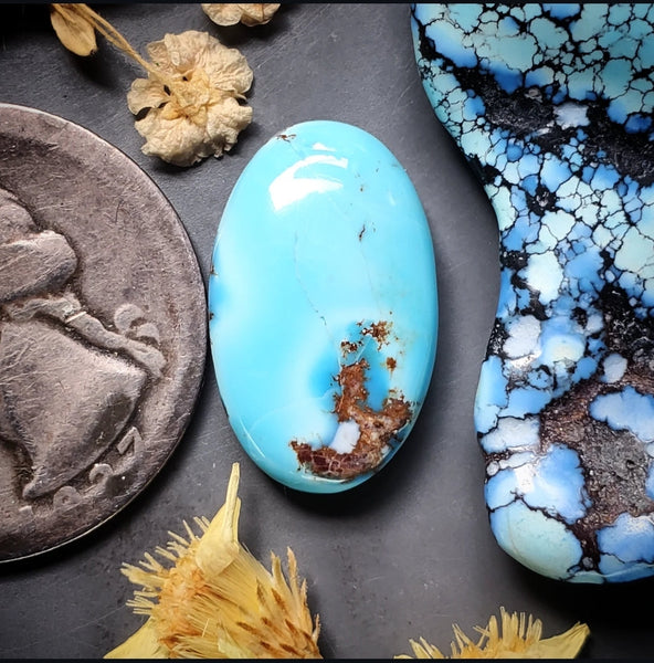Golden Hills Turquoise Oval Cabochon