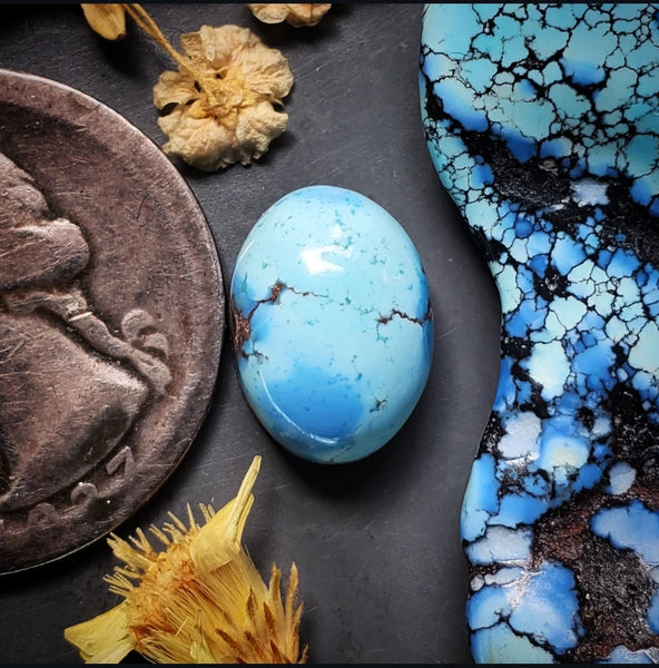 Golden Hills Turquoise Oval Cabochon
