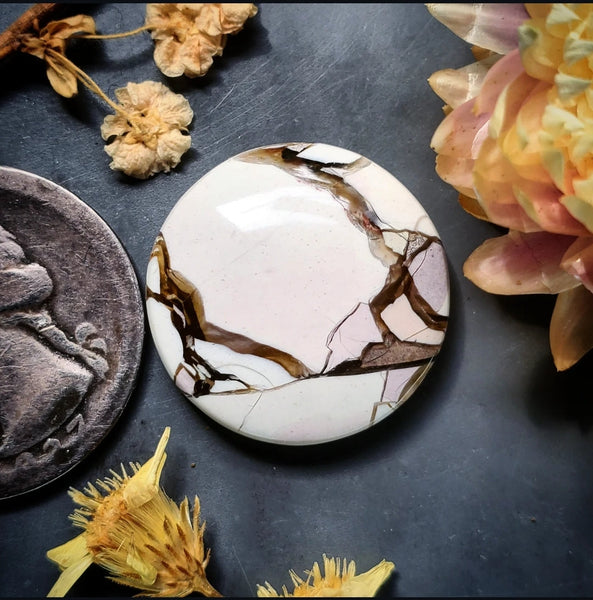 Lilac Mookaite Round Cabochon