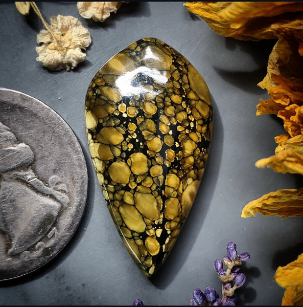 Dark Moon Drop Cabochon