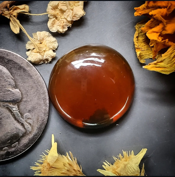 Oregon Fire Opal Round Cabochon