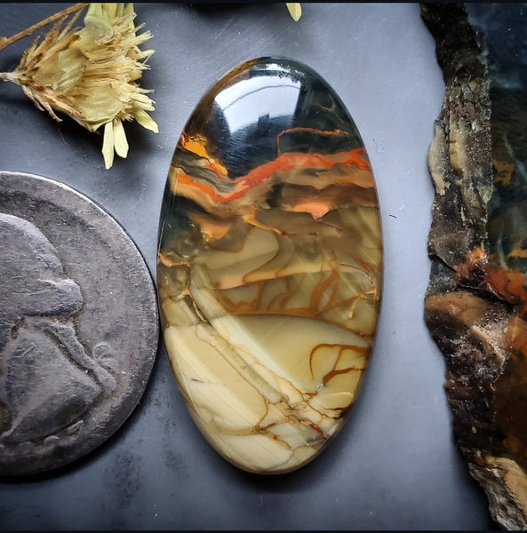 Blue Mountain Jasper Oval Cabochon