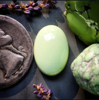 Lemon Chrysoprase Oval Cabochon