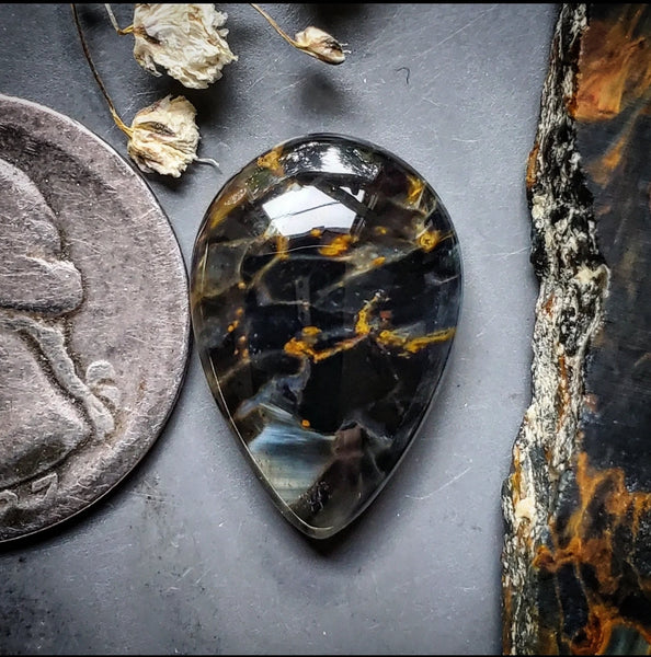 Namibian Pietersite Drop Cabochon