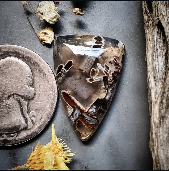 Turkish Stick Agate Drop Cabochon