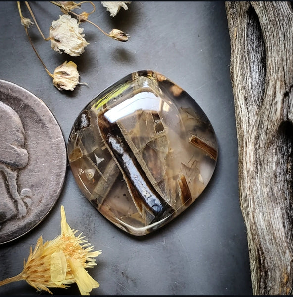 Turkish Stick Agate Marquise Cabochon