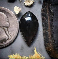 Obsidian Petal Cabochon