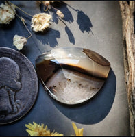 Montana Agate Half Moon Cabochon
