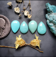 Natural Hubei Turquoise Set Cabochon