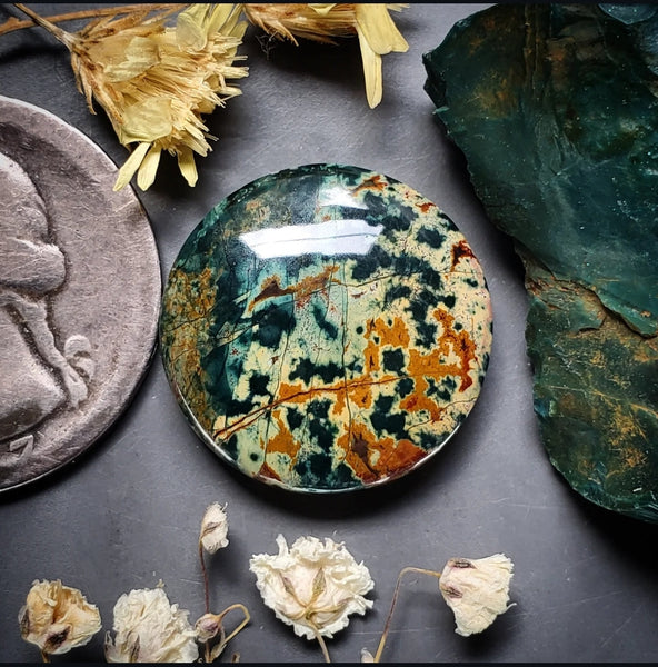 Morning Dew Jasper Round Cabochon
