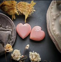 Bahamian Pink Conch Shell Hearts (2pc) Cabochon