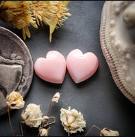 Bahamian Pink Conch Shell Hearts (2pc) Cabochon