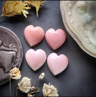 Bahamian Pink Conch Shell Hearts (4pc) Cabochon