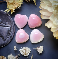 Bahamian Pink Conch Shell Hearts (4pc) Cabochon
