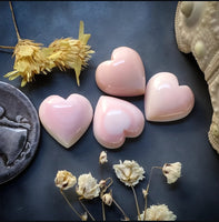 Bahamian Pink Conch Shell Hearts (4pc) Cabochon
