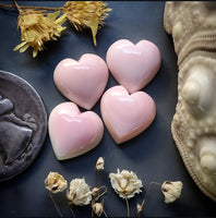 Bahamian Pink Conch Shell Hearts (4pc) Cabochon