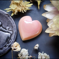 Bahamian Pink Conch Shell Heart Cabochon