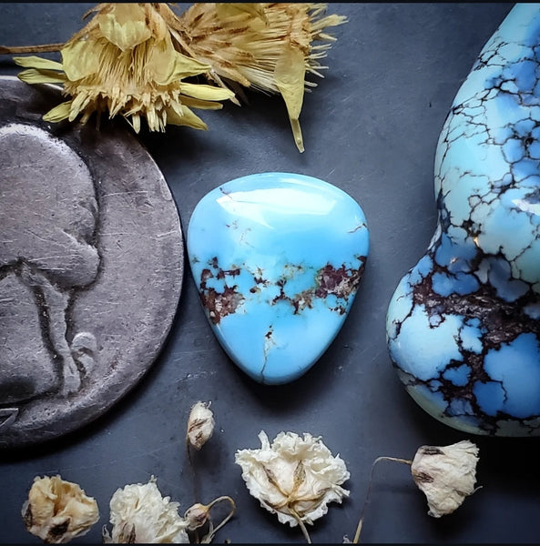 Golden Hills Turquoise Drop Cabochon