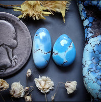 Golden Hills Turquoise Drop Oval Set Cabochon