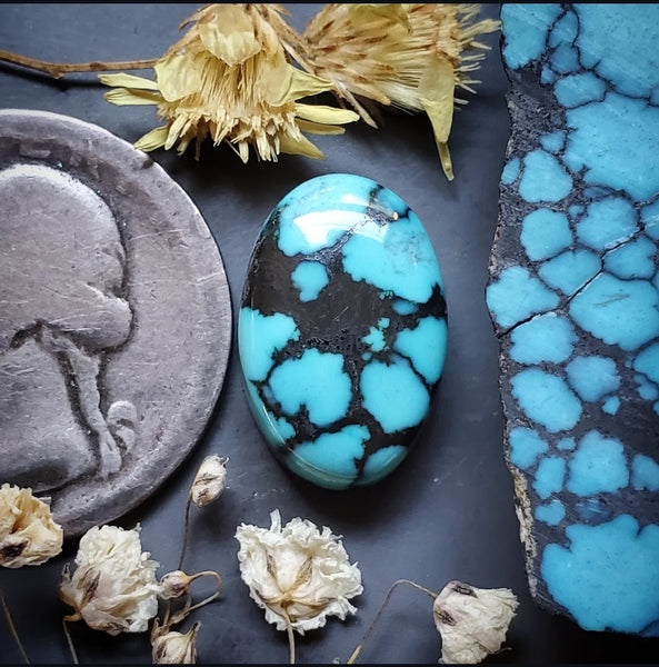 Moon River Turquoise Oval Cabochon