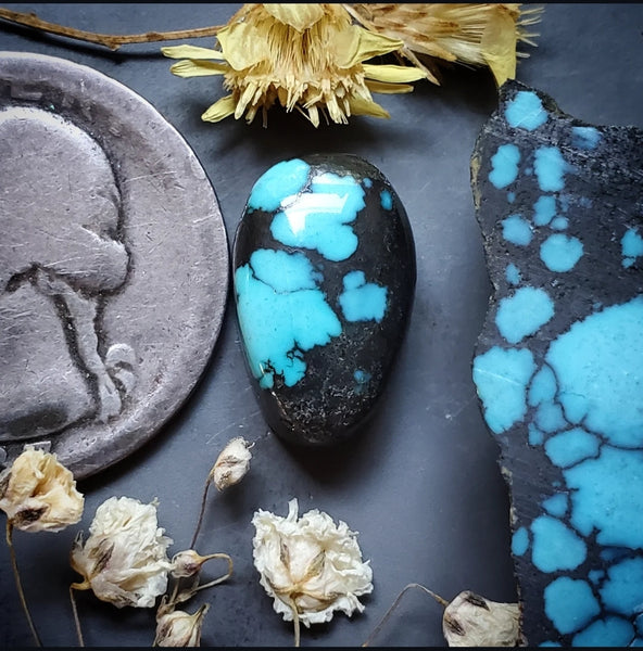 Moon River Turquoise Drop Cabochon